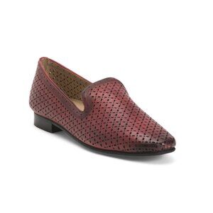 TROTTERS Red Leather Ginger Comfort Flats